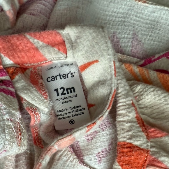 Carter's|Baby girl two piece floral matching set-bloomers & open back tank•••12M - Picture 4 of 5